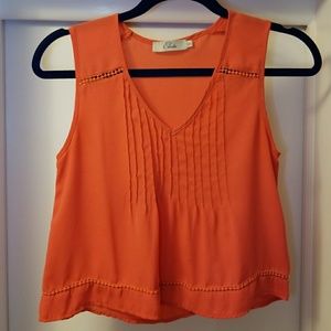 Elodie Orange Crop Top